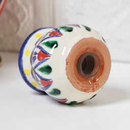 Солонка узбекская Риштанская керамика, 100 мл, 5×6.5 см, синяя роспись