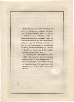 Облигация 4,5% 1000 рейхсмарок 1940 года Германия