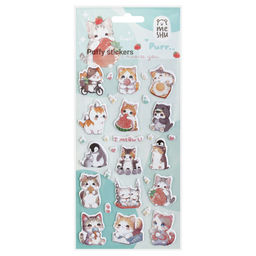 Наклейки объемные "I meow you" (MS_66572, MESHU) 10*23см, с блестками