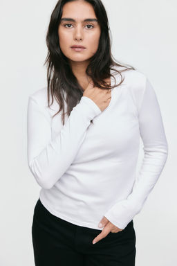 Camiseta de algodon acanalado - H&m фото 2