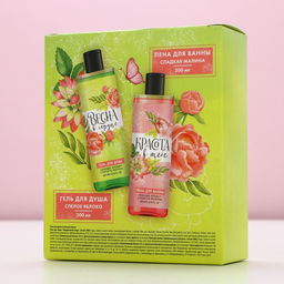 Подарочный набор косметики Красота в тебе, гель для душа 200 мл и пена для ванны 200 мл, Чистое счастье  фото 10