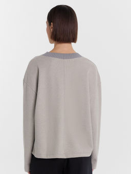 Свитшот женский серый средне -серый меланж 4425-В 122996 - Mark formelle фото 4