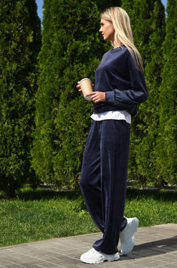 Женский велюровый костюм оверсайз Happyfox