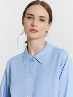 Рубашка женская голубая