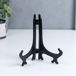 Цена за 10 шт. Подставка для тарелок, чёрная, 15×10 см