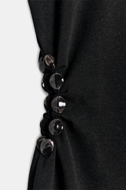 VESTIDO PUNTO CUT OUT BOLAS / Negro - Zara фото 9