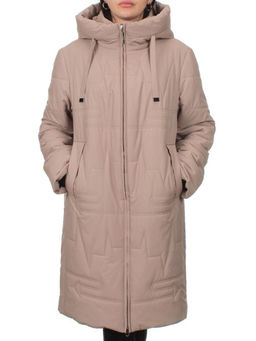 1073 DK. BEIGE Пальто зимнее облегченное женское (холлофайбер 150 гр.) - Fashion фото 3