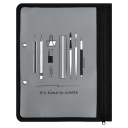 Папка для канцелярских принадлежностей арт.46709 КАНЦЕЛЯРИЯ НА СЕРОМ (А5, 25.5х20.5, одно отделение,