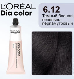 Dia color 6.12 Titan Brown темный блонд пепельный перламутровый краска-блеск без аммиака, 60 мл Lore
