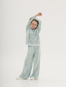 Детский костюм, велюр премиум, мята - Knitka wear фото 4