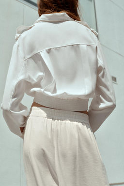 SHORT SHIRT WITH SHOULDER TABS - Zara фото 22