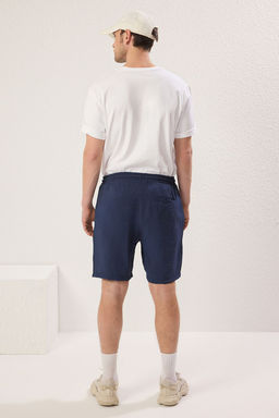 TRENDYOL MAN Lacivert Regular Fit Keten Gorunumlu Dokumlu Sort & Bermuda TMNSS25SR00005 - Trendyolmilla фото 4