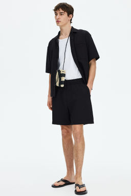 Pantal?n corto gofrado Relaxed Fit - H&m фото 5