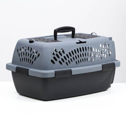 Переноска для животных с металлической дверью, 49 х 32 х 27, Серая - Simaland фото 3