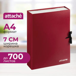 Папка архивная складная ATTACHE,70мм,красн