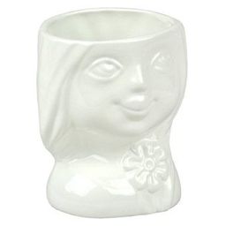 Кашпо Девочка 0,39л d8 белая (уп.5)