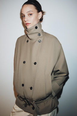 ZW COLLECTION FLOWING JACKET WITH BELT - Zara фото 13