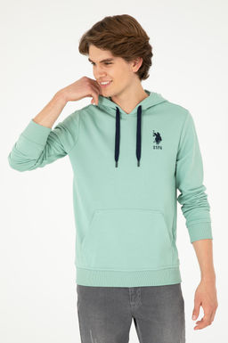 Мужская базовая толстовка зеленого цвета