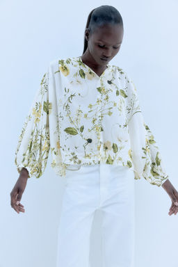 Blusa con mangas globo - H&m фото 2