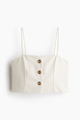 Top cropped con tirantes espagueti