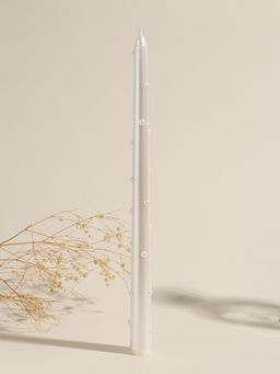 Набор свечей античных, 2,3х30 см, 2 шт "Белый жемчуг" 7,5х33,5х2,5 см