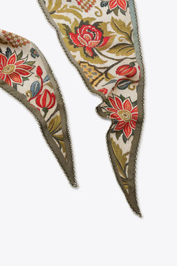 FLORAL PRINT LACE BANDANNA - Zara фото 4