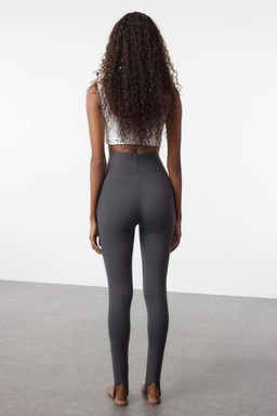 TRENDYOLMILLA Siyah F?rcal? Soft Kumas Fuzo Tam Boy Yoga Orme Spor Tayt THMAW25TY00009  фото 22