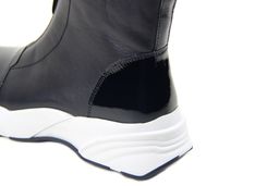 Ботинки EDART 330.L.2021w.black+lacq/мех