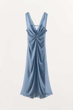 GEORGETTE DRAPED DRESS - Zara фото 3