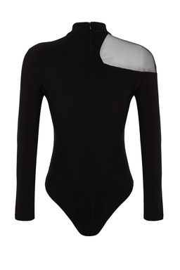 Trendyolmilla Siyah Transparan Detayl? Orme Tul Body TPRAW24BD00011 фото 8
