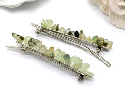 Заколка для волос с камнем пренит 6,5*0,8*1,3см