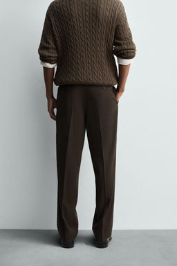 100% WOOL REGULAR FIT TROUSERS - Zara фото 3