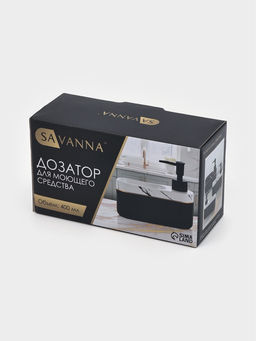 Дозатор для мыла с подставкой для губки SAVANNA Lines, 400 мл