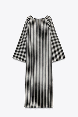 STRIPED KNIT DRESS WITH LINEN - Zara фото 19