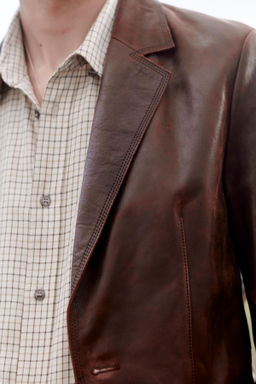 LIMITED EDITION LEATHER SUIT BLAZER - Zara фото 5