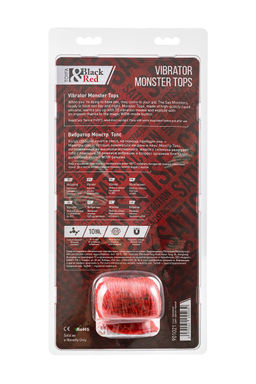 Вибратор Black&Red by Toyfa Monster Tops, силикон, красно-черный, 27 см