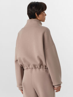 Толстовка женская бежевая на молнии