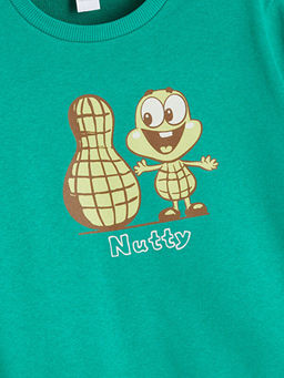 Bask?l? Erkek ?ocuk Sweatshirt ve E?ofman Alt 2li