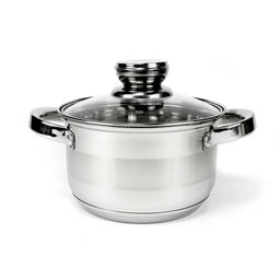 Набор посуды нерж. "Kelli" 6 пр со стекл. крышками, арт. KL-4215