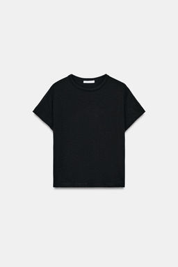 CAMISETA ALGOD?N MANGA CORTA / Carb?n - Zara фото 5