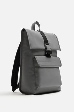 RUBBERISED BACKPACK WITH FLAP - Zara фото 13