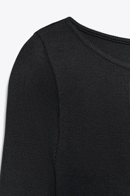 COTTON BOAT NECK T-SHIRT - Zara фото 10