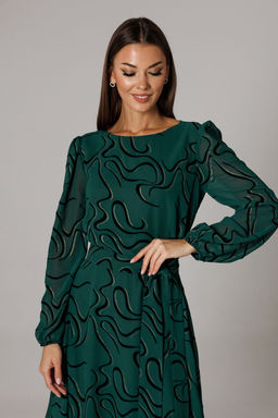 Платье Lars Style 1159 зеленый, черный