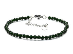 Браслет из авантюрина зеленого шарик гр.3мм, 16,5см