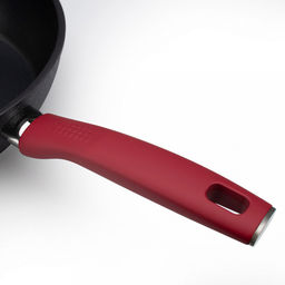 Сковорода с антипригарным покрытием д24см Грейси, h7,5см, s2,8мм, дно д14,5см, s4,9мм, глубокая, кованный алюминий, бакелитовая ручка c покрытием soft touch, TalleR (Китай) Подходит для всех видов плит, включая индукционную. - Домашняя мода фото 3