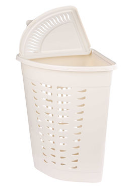 Корзина д/белья 45л угловая (бежевый) М1364