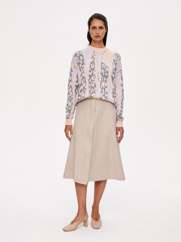 Джемпер с жаккардом леопард 421.070407/Персиковый - Seven senses фото 3