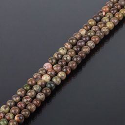 Бусины для украшений из Уральской яшмы (60 бусин)