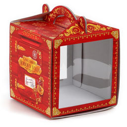 Цена за 5 шт. Коробка кондитерская с окном, сундук, «Новогодняя почта», 20×20×20 см,