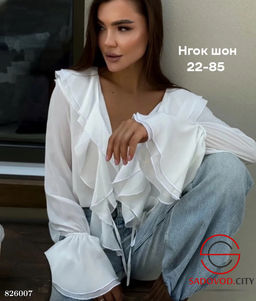 Рубашка женская с рюшами